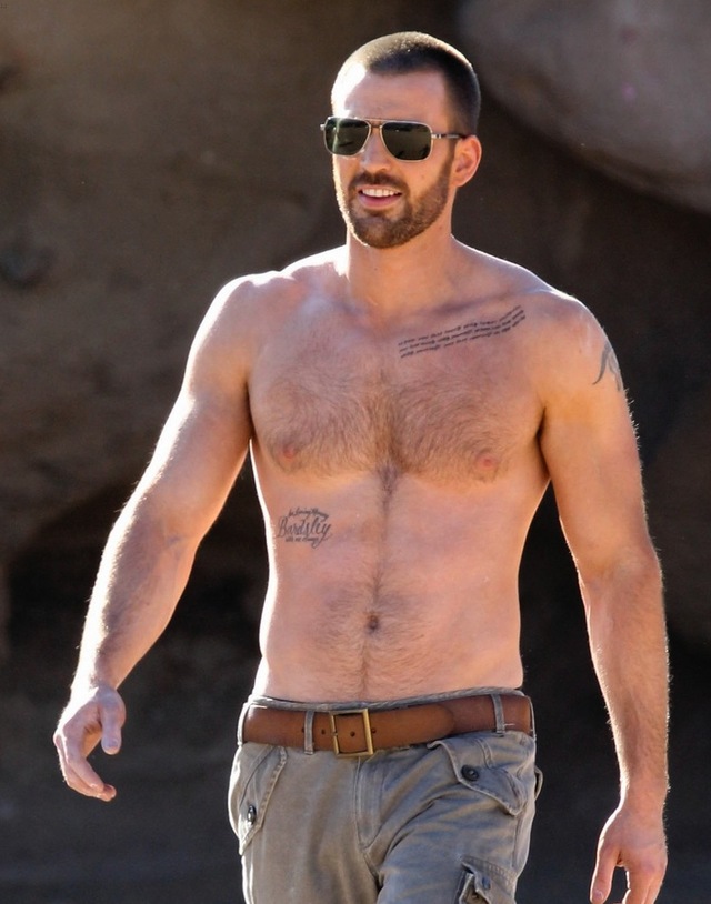 Chris Evans Porn hairy magazine chris shirtless chest scruffy evans beach details