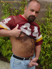 gay bear Pic porn dave pantheon bear hairy goatee sexy hot ass jockstrap cock ring football jersey beefy stocky gay porn paw tattoo boots jeans woof alert