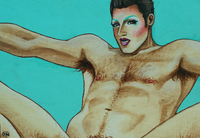 vintage gay porn Pictures docs randyrgb orig artist paints vintage gay porn stars drag face strange turn off